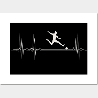 Soccer Heartbeat - I love to play soccer Posters and Art